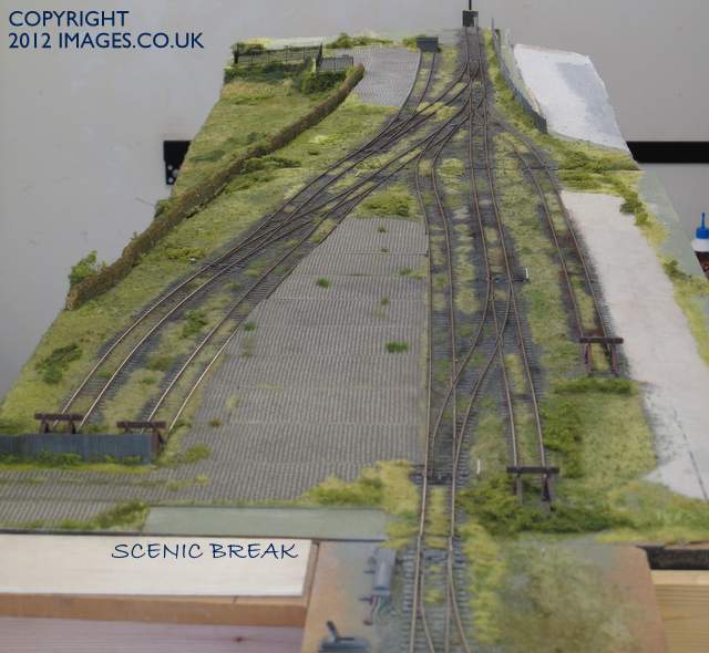 Track layout looking from fiddle yard.